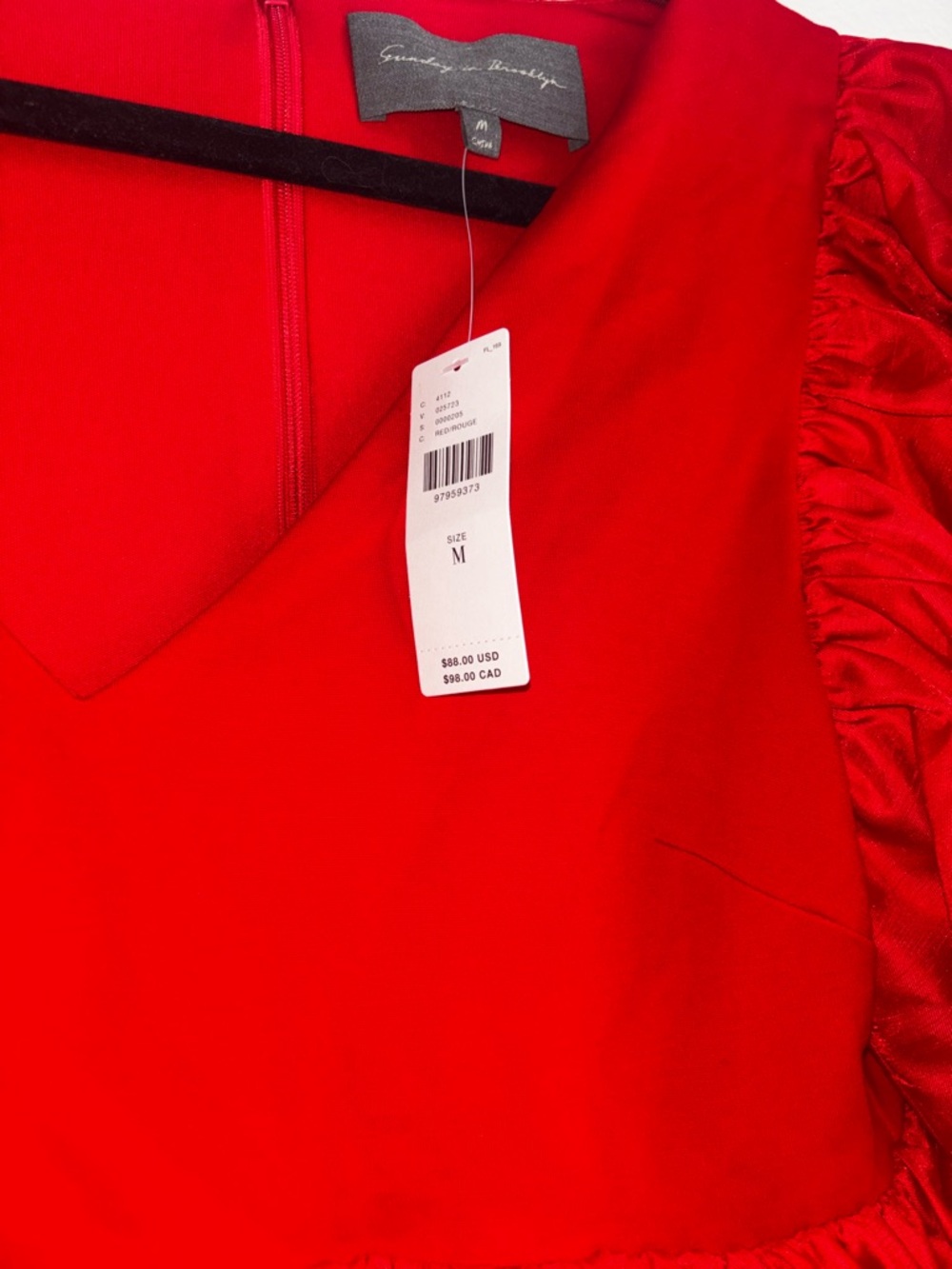 NWT Sunday in Brooklyn
Anthropologie Red Short Sleeve
Babydoll Top Small M - Picture 6 of 7